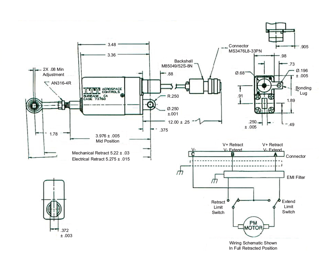ITT Aerospace Linear Airplane Actuators